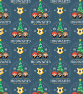 I'd rather stay at Hogwarts this Christmas -Hogwarts Christmas Harry Potter Cotton Fabric